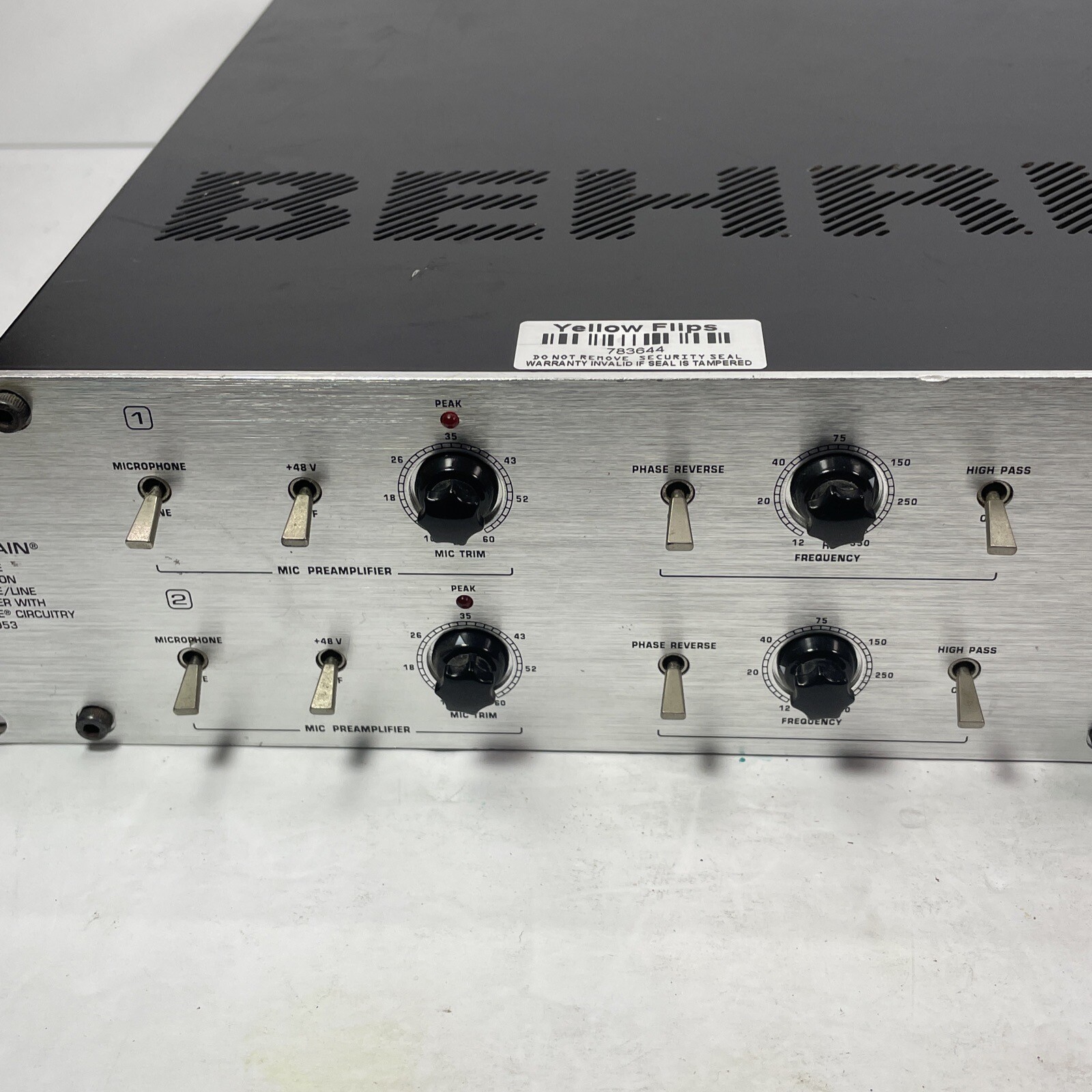 Behringer T1953 Tube Ultragain PreAmp Vintager Series *UNTESTED ASIS