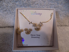 Disney Mickey Mouse Necklace  Earrings New In Box