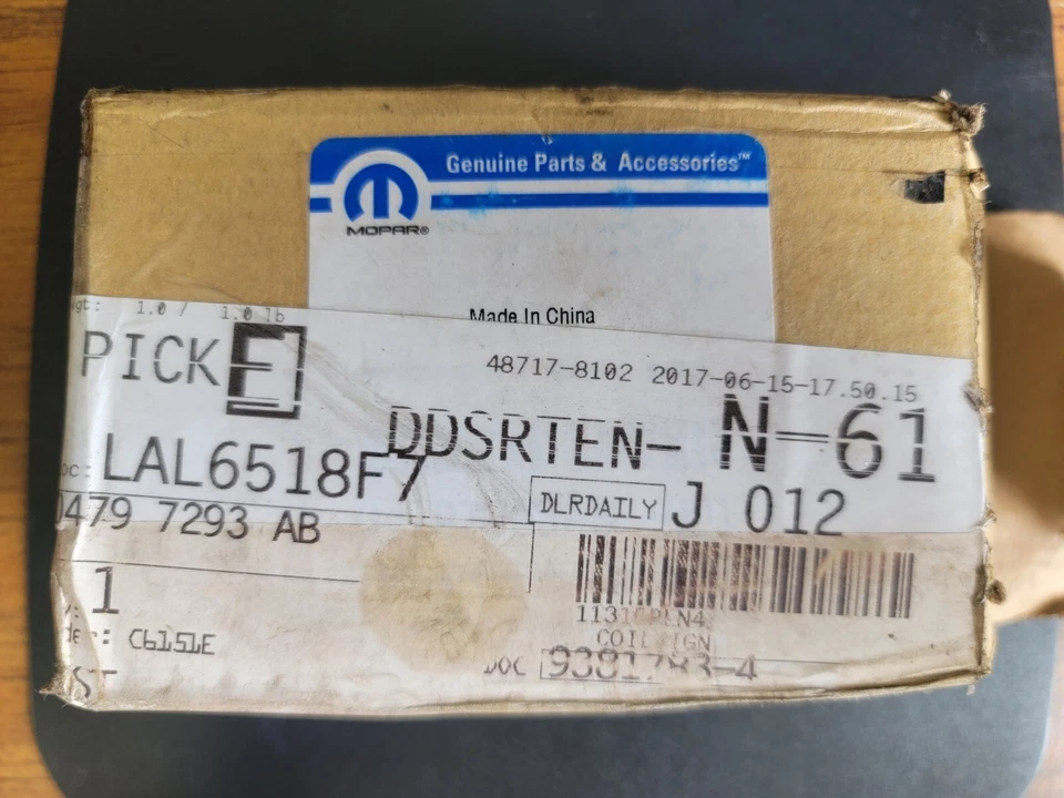 Jeep Dodge Chrysler 90-97 bobina de encendido OEM MOPAR PIEZA GENUINA # 4797293AB Foto 3 de 3