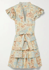 Ulla Johnson Pre-Fall 2020 Lulua Belted Fit+Flare Mini Dress in Gardenia sz 2
