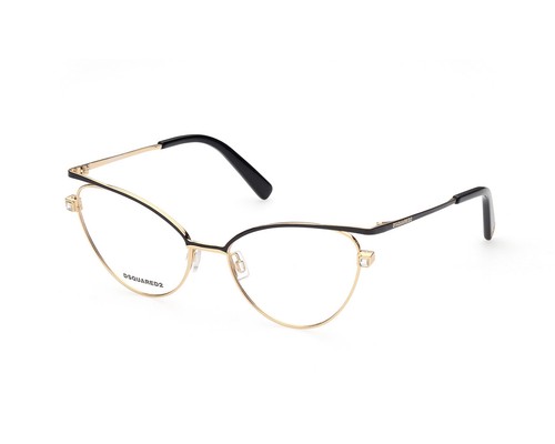 Dsquared2 Occhiali da Vista DQ5333 032 Oro Donna Cat Eye | eBay