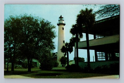 Postcard Lighthouse @ St. Simons Island & Glynn County Casino Georgia  C-11