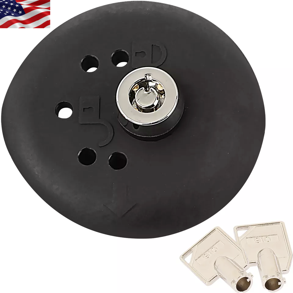 Black Fuel Door Gas Cap w/Locking Fuel Plug for 20152023 Ford F150