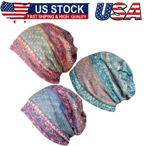 Women's Baggy Slouchy Beanie Chemo Hat Cap Scarf Sleep Head Wrap Hat Hair Loss