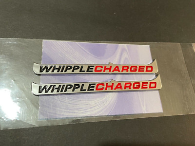 2015-2020 WHIPPLE CHARGED Emblems Badge Chrome & Black + Red - 2pcs