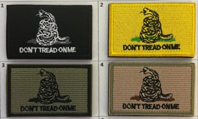 DON'T TREAD ON ME Gadsden Flag Patch Hook and Loop Fastener 3'' x 2''