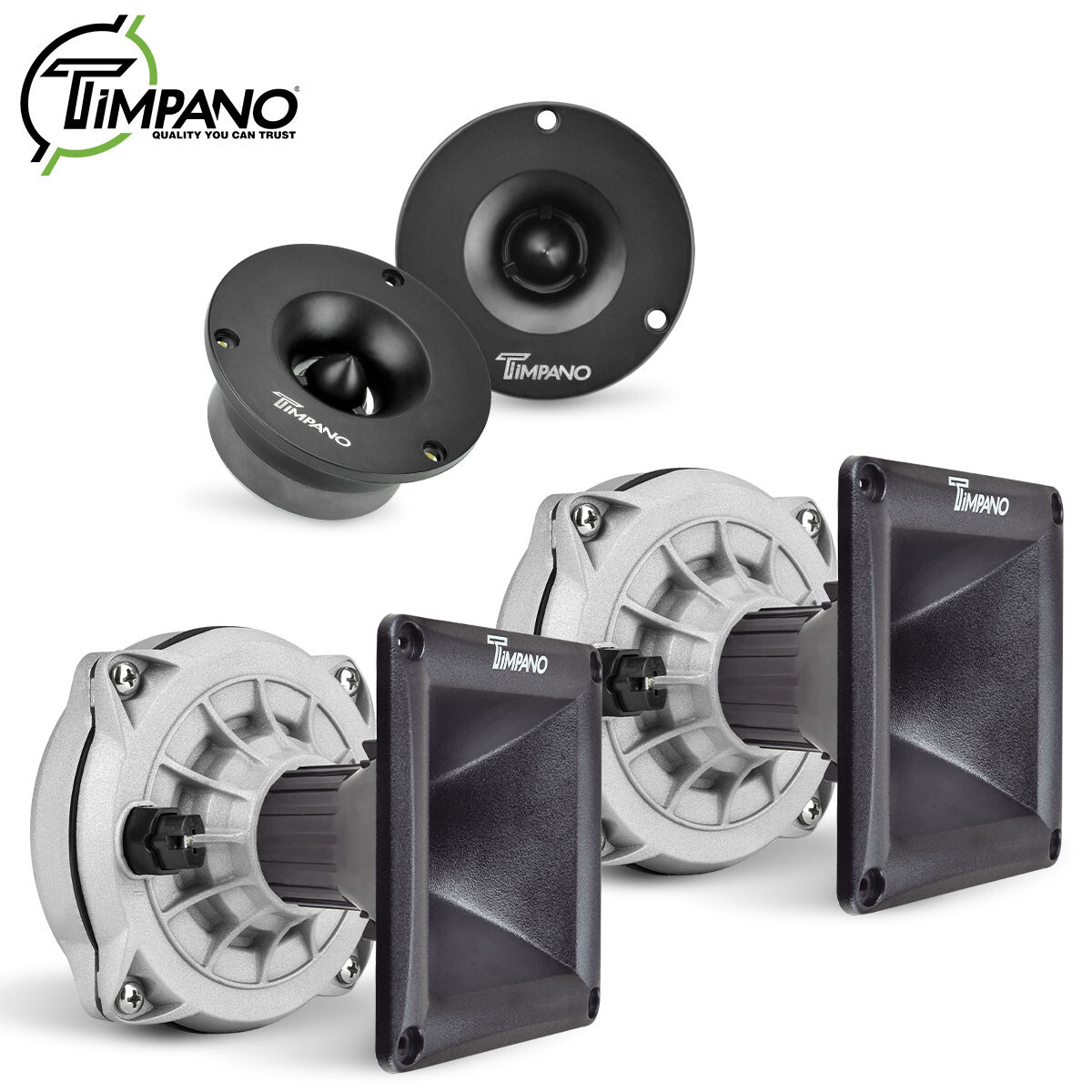 2x Timpano Horn Drivers + Bullet Super Tweeters TPT-D250X+HL11-25+