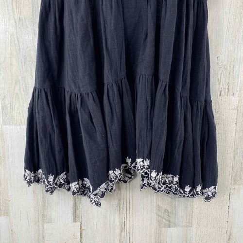 Free People Santiago Babydoll Mini Dress Women XS Black White Embroidered Cotton - Picture 5 of 10