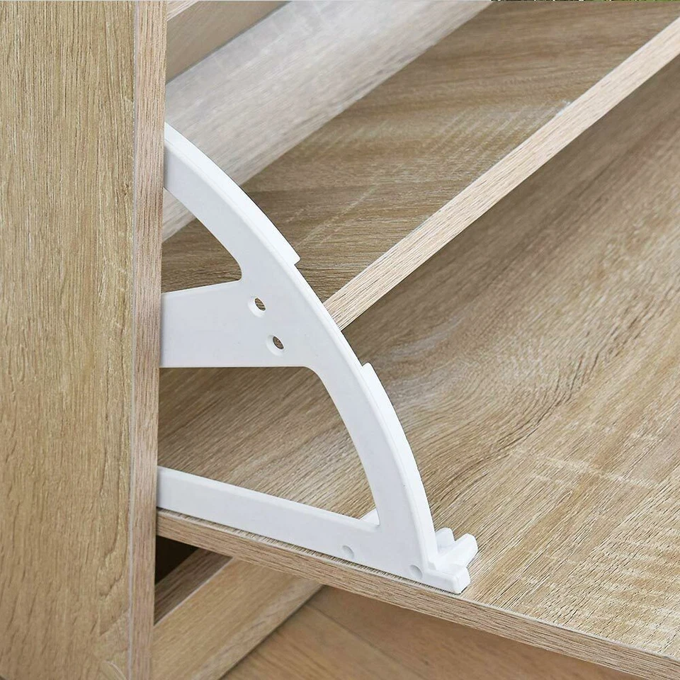 Scarpiera Salvaspazio 3 Ante Ripiani Legno Doppia Profondità 60 x 24 x 120 cm - Immagine 4 di 4