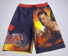 Boy's WWE Raw Mesh Lined Cargo Swim Trunks Size XL 14/16 Wrestling Cena Triple H