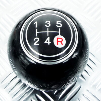 SHINY SHIFT KNOB 5 SPEED BLACK GEAR THREAD SIZE 8MM 12MM MANUAL MT CLASSIC