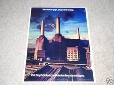 Large Pink Floyd "Animals" 1977 Poster, 19"x13" Animals Album Ad Roger Waters