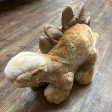 Glow Brights Brown Stegosaurus Plush Lights Sound FAO Schwarz Dinosaur 12  