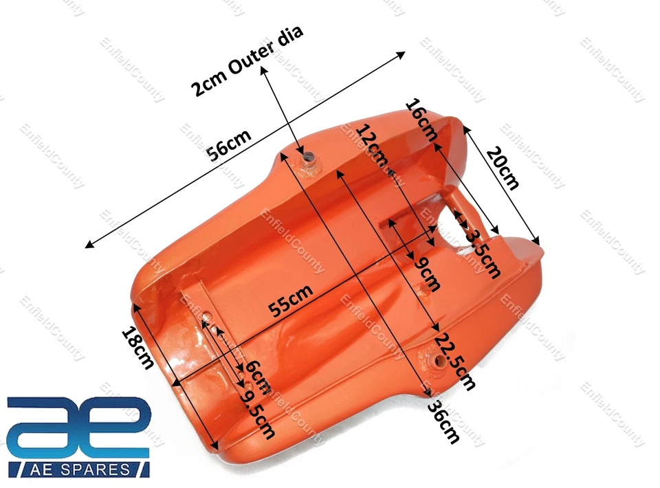 Per BMW R100 Rt Rs R90 R80 R75 Arancione e Argento Serbatoio Benzina Acciaio - Immagine 3 di 4
