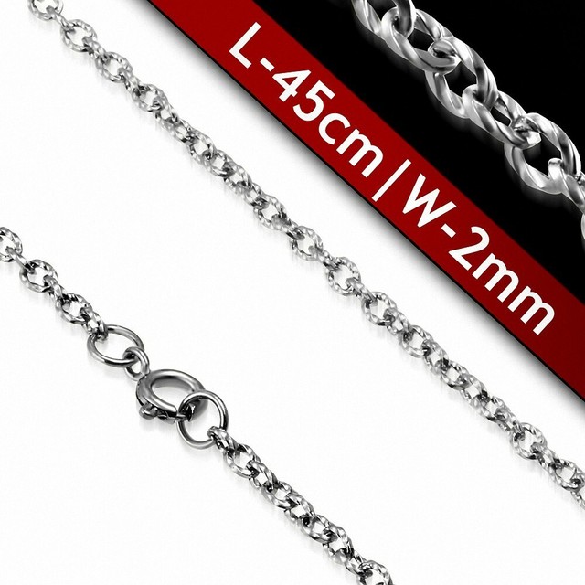 17 23/32in 0 3/32in ?? Chain With Link Twisted Stainless Steel Fermoi