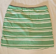 Vineyard Vines Activewear Skort Green White With Navy Trim Womens Size 6