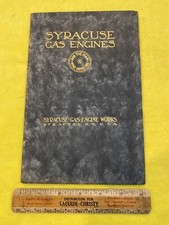 ORIGINAL SYRACUSE GAS ENGINE BOOK HIT MISS MARINE NEW YORK 