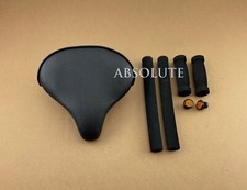 ABSOLUTE BEACH CRUISERS SADDLE IN ALL BLACK W/ CRUISER BLACK RUBBER FOAM GRIPS