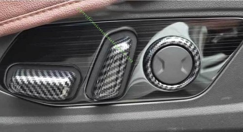 For Hyundai Santa Cruz 2022-24 ABS Carbon Fiber Power Seat Control Button Cover - Picture 3 of 6
