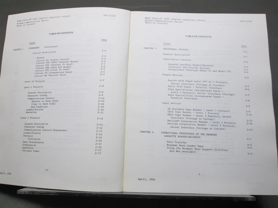 GE Mark Century GEK-25387A 2000 CNC System Communications Manual - Image 4 of 4