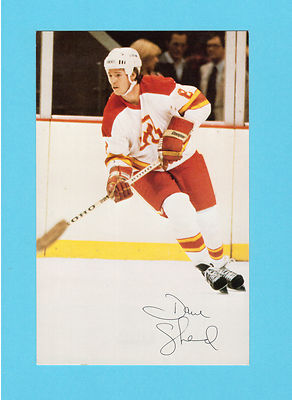 David Shand Vintage 1970s Atlanta Flames Hockey Postcard