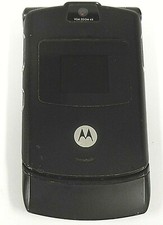 Motorola RAZR V3 - Black and Silver  AT T / Cingular  Cellular Flip Phone