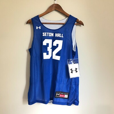 Under Armour Seton Hall Reversible Basketball Jersey Women's Large Blue UKJ190W