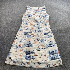 Ann Taylor Dress Womens 8 Soft Floral Watercolor Cottage Preppy Tiered Romantic