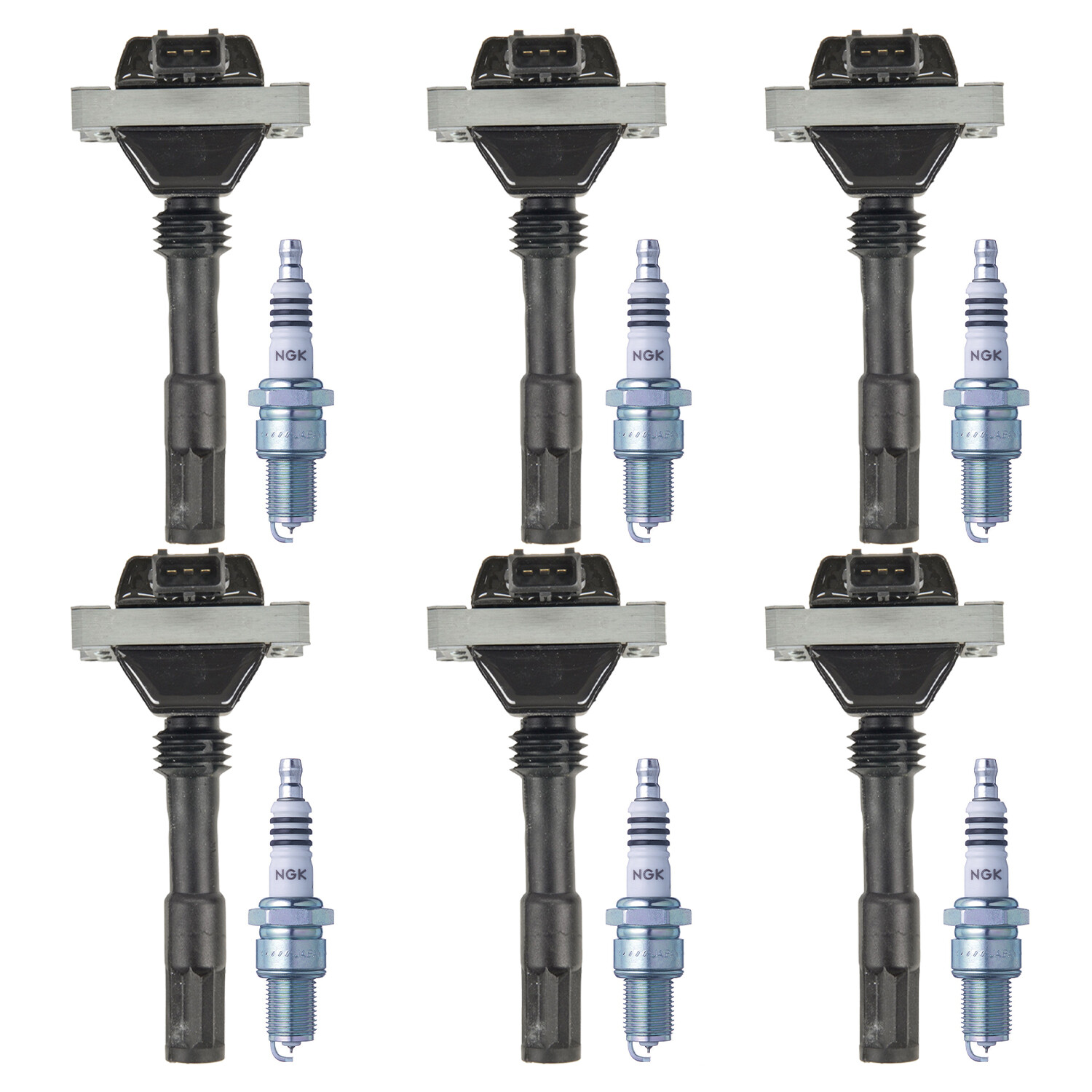 Bosch 6 Ignition Coil NGK 6 Iridium IX Spark Plug Kit For Alfa Romeo 164 3.0 V6