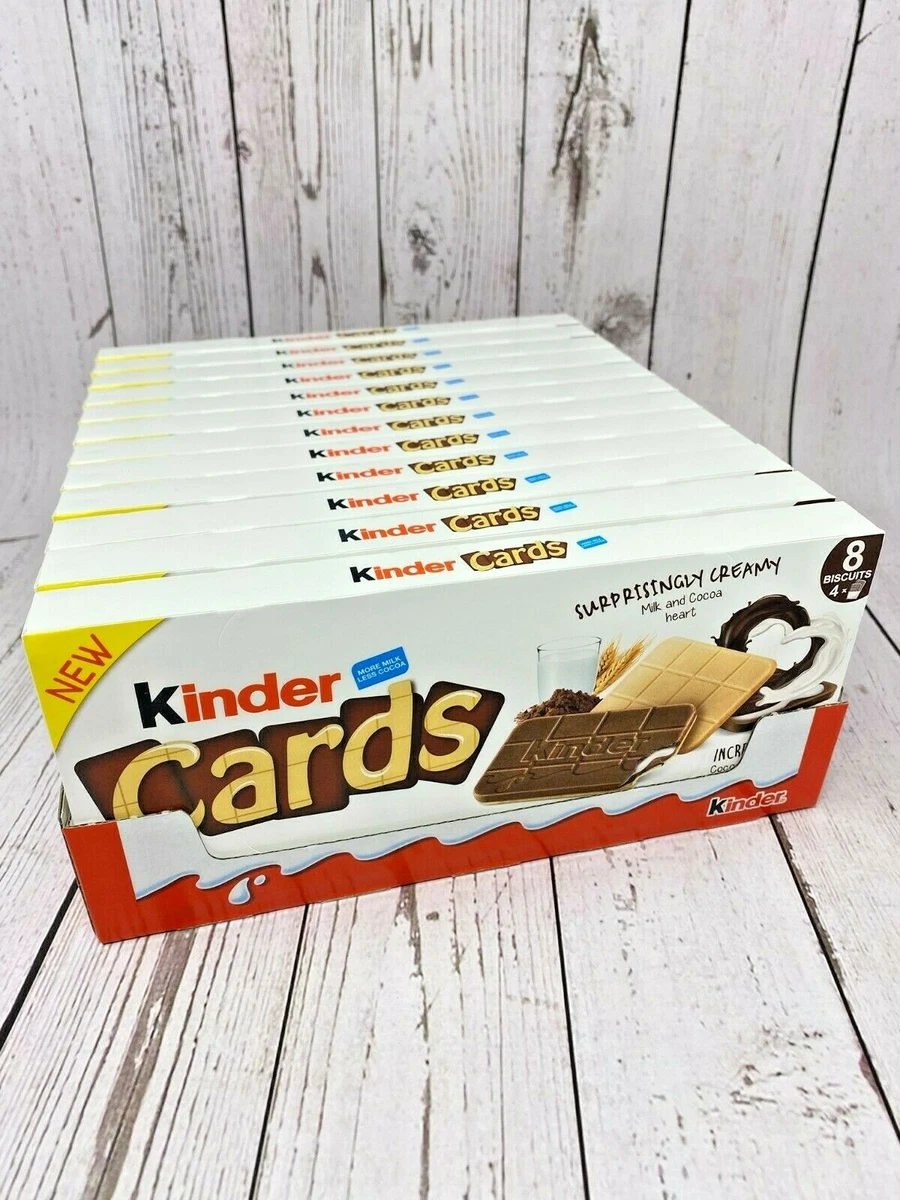 Kinder Cards Cocoa & Milk Wafers 129g Packs -SAME DAY DISPATCH