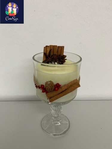 Sojawachskerze in Glas mit verführerischem Orangen-Duft Unikat Handgefertigt #34 - Picture 2 of 4