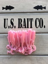 Curl Tail Minnow Shad 2.5" Chewed Bubble Gum Lot Of 40 Lures Bass Wham Fisheze