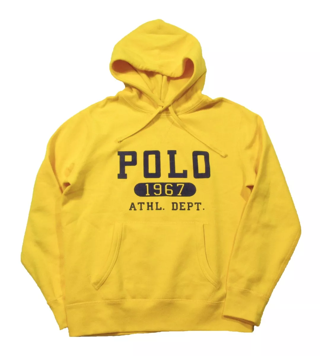 Polo Ralph Lauren Men s Yellow Polo 1967 Athl. Dept Fleece Pullover Hoodie