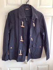 Chaps Jacket Women's Size Xl Navy Blue Toggles Duffle Coat Pockets