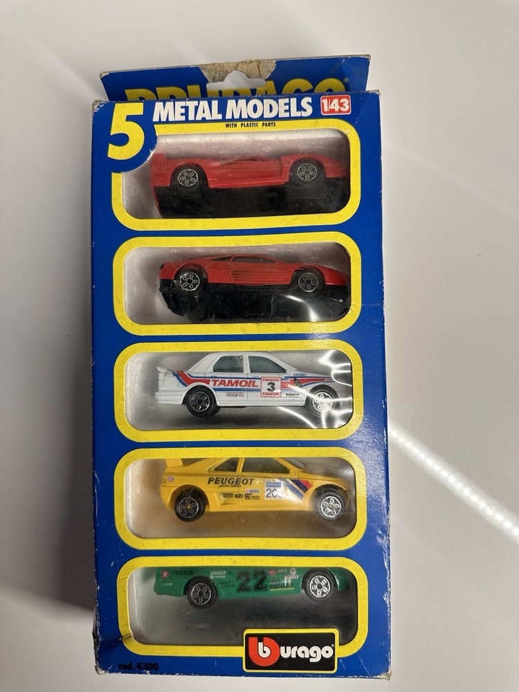 BBurago 1/43 5 Metal Models. Ferrari And Race Cars (Touring Cars?)