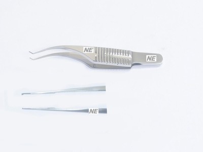 SS Colibri Corneal Forceps 0.12mm 1x2 Teeth Tying Platform Overall Length 85mm