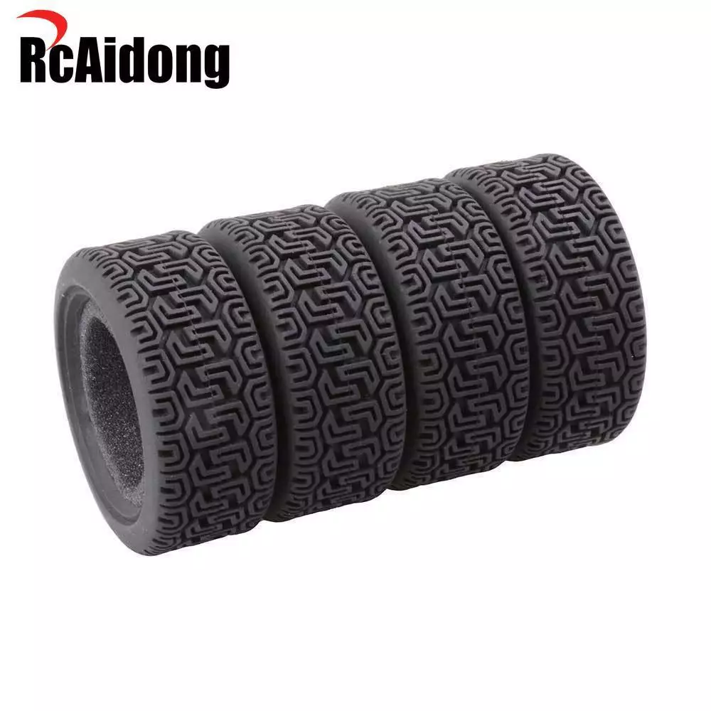 1/10 RC Rally Car Rubber Tires for Tamiya TT-01 TT-02 TT01E TL01 Yokomo HSP  HPI