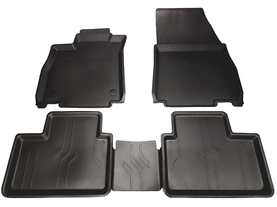 Tappetini Auto MTM Su Misura Per Renault Modus I (2004-2012) - Set 4 Pezzi In Moquette Nera Con Bordo Antiscivolo - Made In Italy