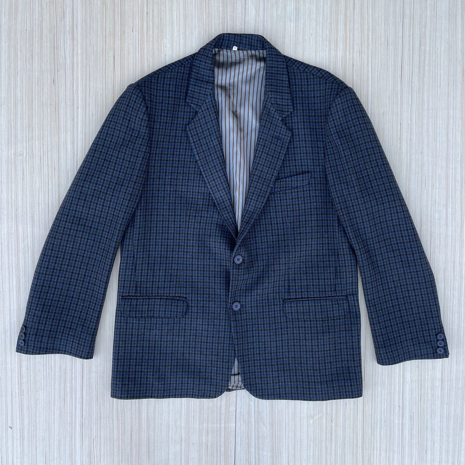 Sciada Diffusione Italian checked wool sports coa… - image 1