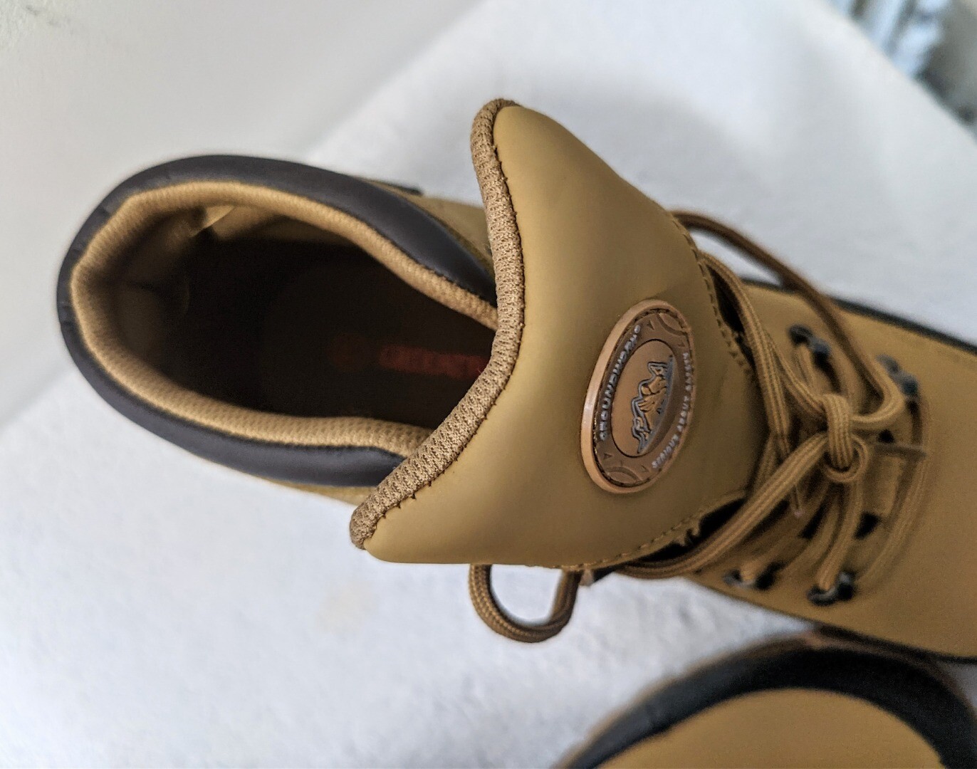 MENS GROUNDWORK LIGHT BROWN SAFETY BOOTS W/STEEL TOE CAP size 11 BNWT