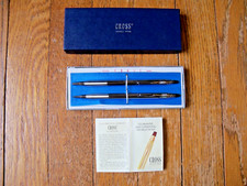 Cross 3501 Pen Pencil Set NEW Vintage NO ENGRAVING OR LOGOS Lustrous Chrome