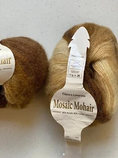 2 Skeins - Filatura Lanarota Mosaic Mohair Coffee Mix
