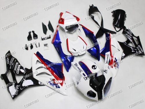 For 2009-2014 BMW S1000RR White Red Blue ABS Injection Mold Bodywork Fairing Kit - Picture 1 of 9