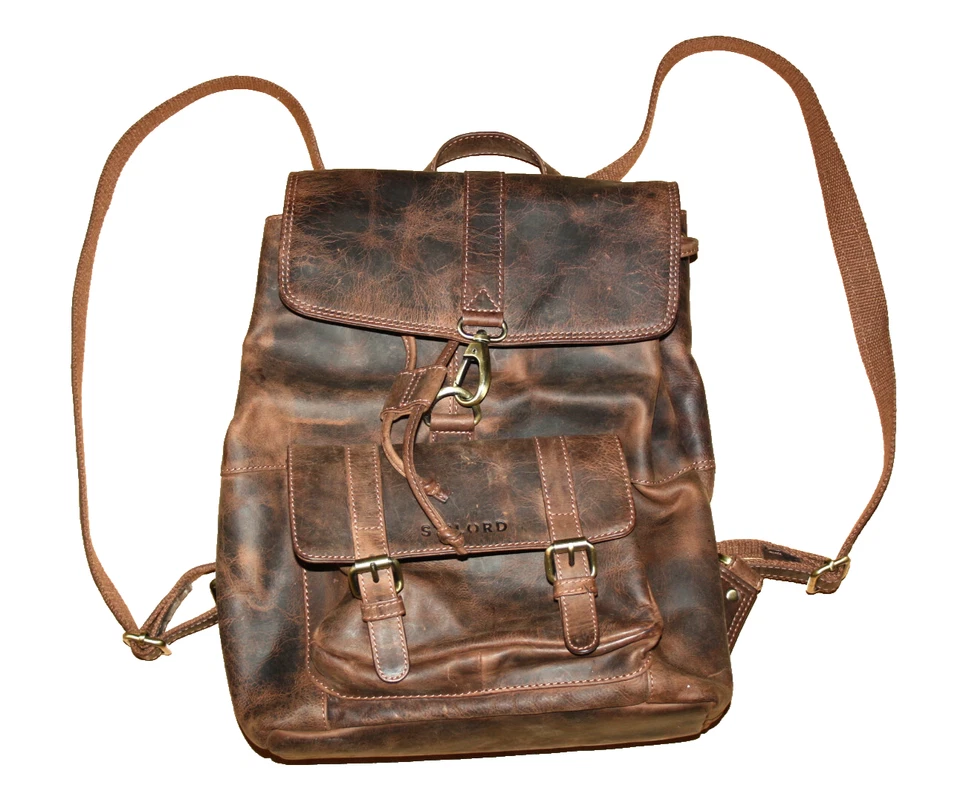Stilord "Kacey" Damen Rucksack Leder Braun NP-119€