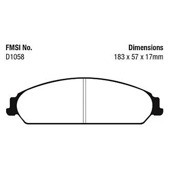 EBC DP42139R Yellowstuff Front Brake Pads for 2012-2017 Dodge Charger - Imagem 4 de 4