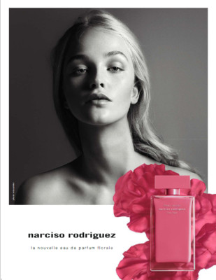 PUB AD FRAGRANCE NARCISO RODRIGUEZ EAU DE PARFUM CARMEN KASS FASHION MODE 1 SEITE