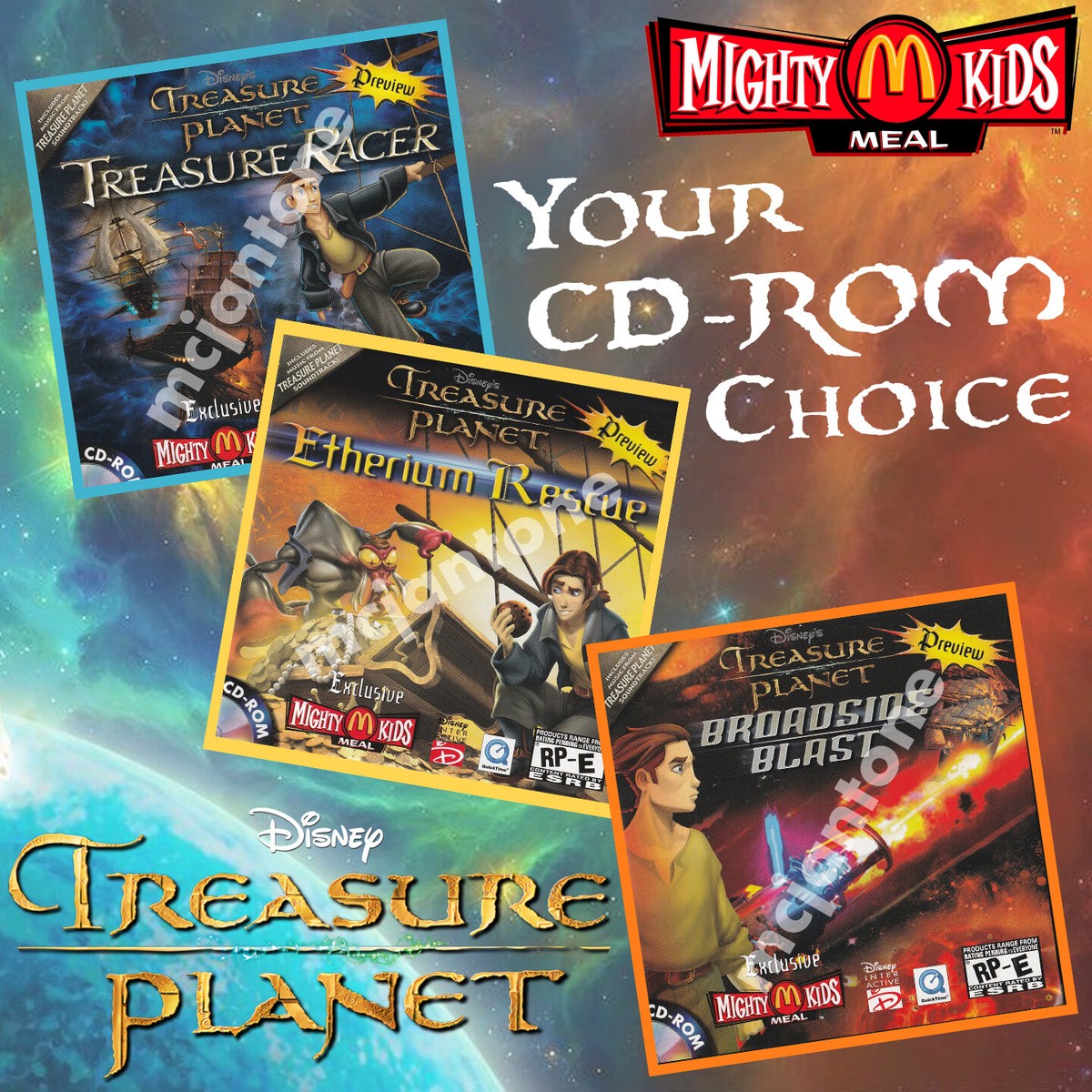 NEW McDonald's Mighty Kids 2003 TREASURE PLANET Movie Preview Your