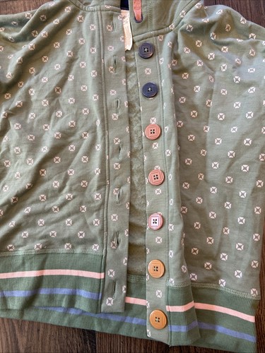 Matilda Jane Willow Dot Hoodie Jacket EUC Girls Heart To Heart Green Size 10 - Picture 8 of 11