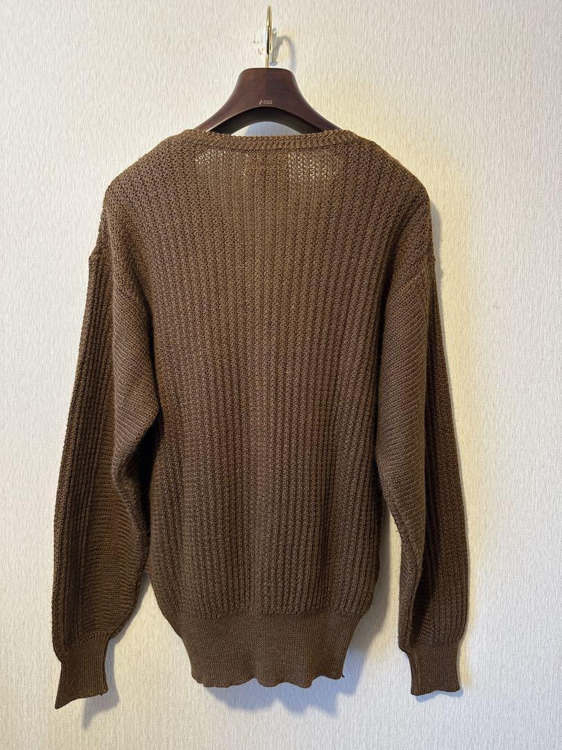 Yohji Yamamoto 90s V Neck Ramie Knit Sweater M Vintage A Yohji Yamamoto 90s V Neck Ramie Knit Sweater M Vintage A