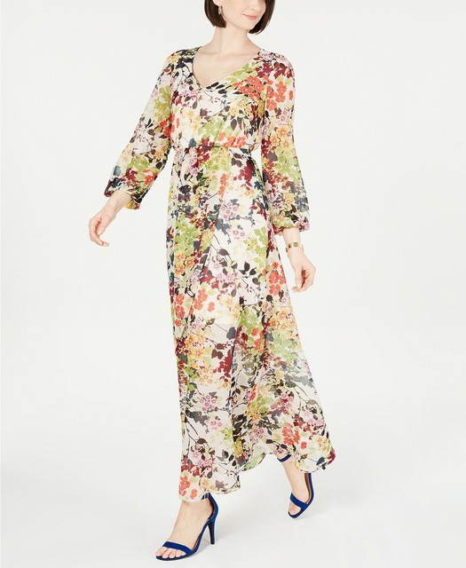 inc floral print maxi dress